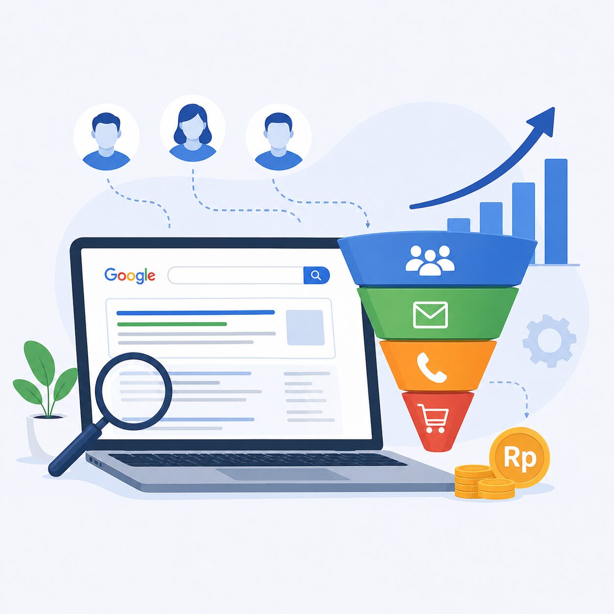 Evaluasi laporan bulanan pengerjaan technical SEO dan content strategy antara vendor dengan klien