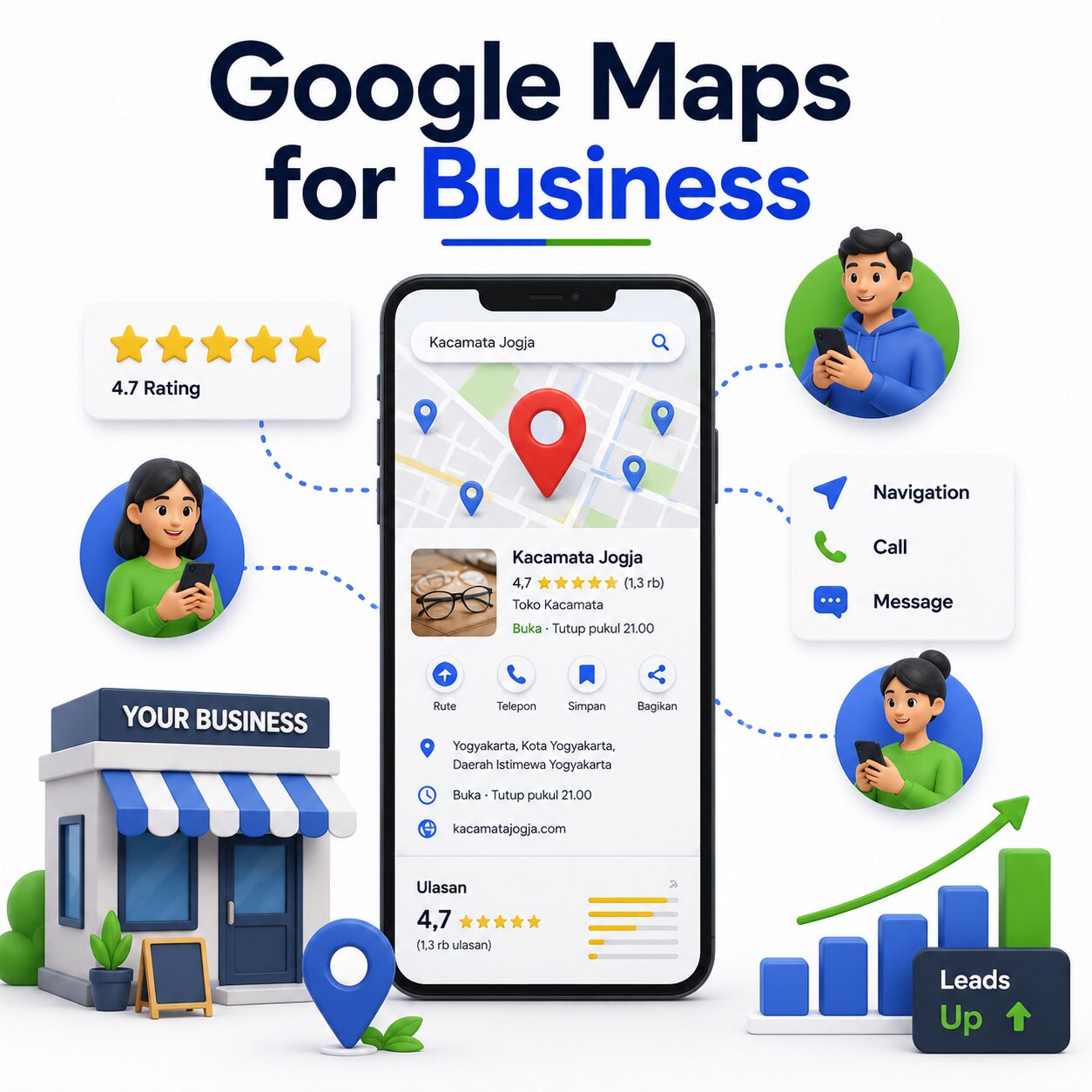 Google Maps untuk bisnis sebagai sumber leads lokal