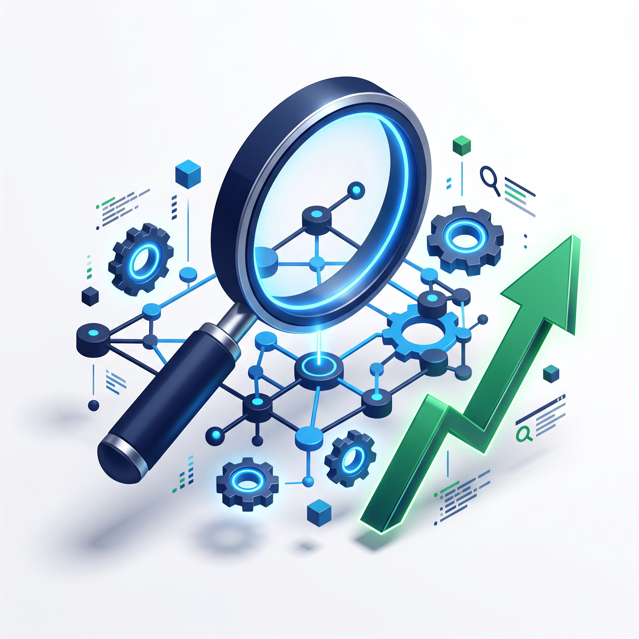 Visualisasi konsep dasar SEO adalah strategi optimasi website bisnis di Google