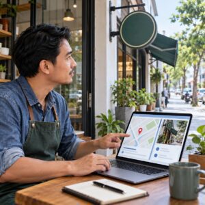 Pengguna mencocokkan pin Google Maps dengan lokasi di sekitarnya